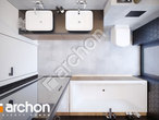 Проект будинку ARCHON+ Будинок в хебе 3 (Г) візуалізація ванни (візуалізація 3 від 4)