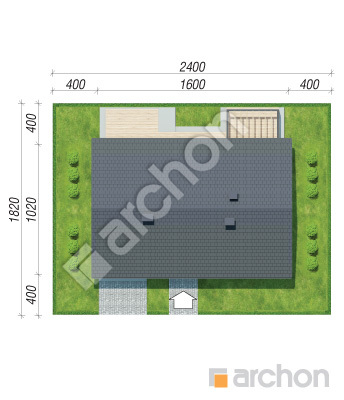 Проект дома ARCHON+ Дом в хебе 3 (Г) Ситуація