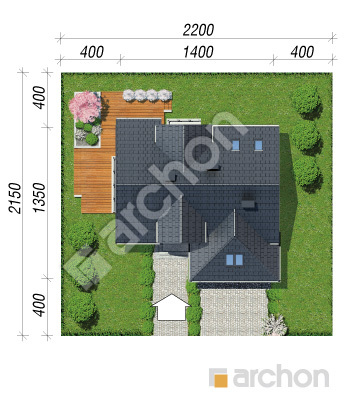 Проект дома ARCHON+ Дом в кортландах 2 (Г2) Ситуація