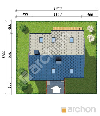Проект дома ARCHON+ Дом в яблонках 4 (П) Ситуація