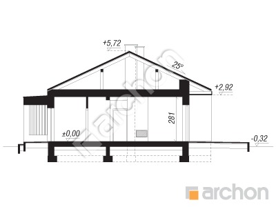 Проект дома ARCHON+ Дом в наранхиле Розріз будинку