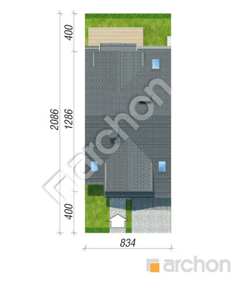 Проект дома ARCHON+ Дом под агавами 3 (С) Ситуація