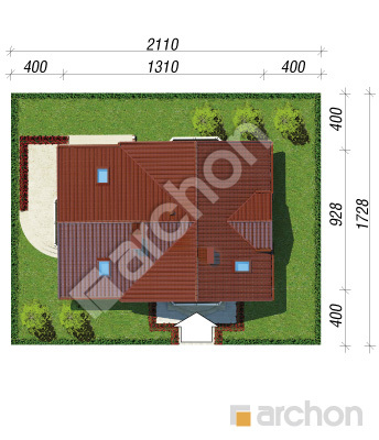 Проект дома ARCHON+ Дом в кизиле вер.2 Ситуація