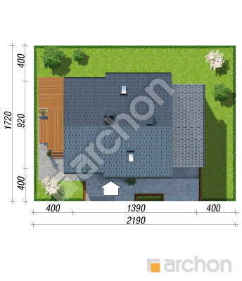 Проект дома ARCHON+ Дом в хлорофитуме 3 (Г) Ситуація
