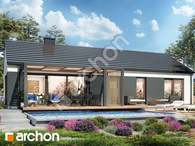 Проект будинку ARCHON+ Будинок у вівсянниці 3 (Н) Вид 1