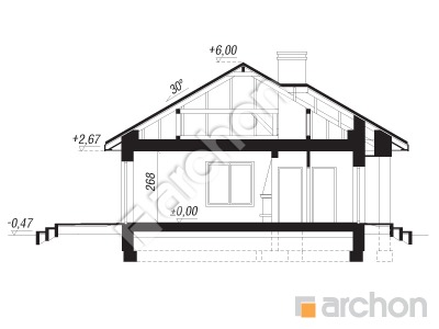 Проєкт будинку ARCHON+ Будинок у вересі 2 Розріз будинку