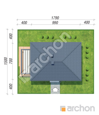Проект дома ARCHON+ Дом в коручках 9 ВИЭ Ситуація