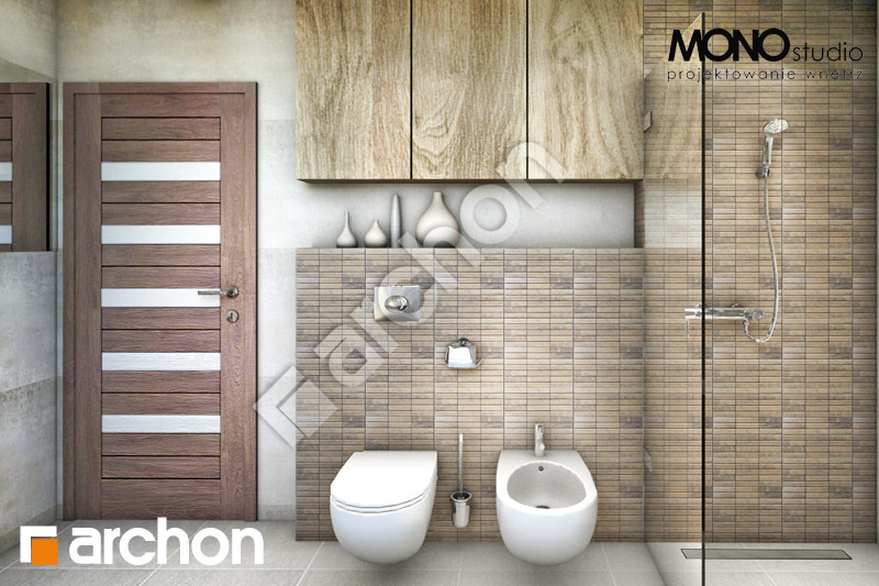 Проект дома ARCHON+ Дом в айдаредах вер.2 визуализация ванной (визуализация 1 вид 4)