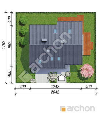 Проект дома ARCHON+ Дом в айдаредах вер.2 Ситуація
