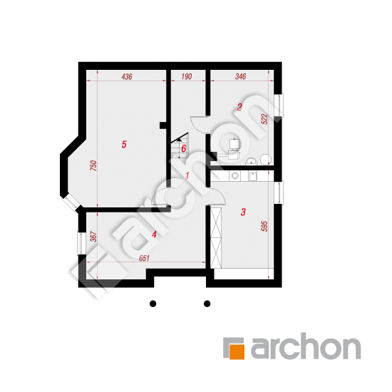 Проект будинку ARCHON+ Будинок в тим'яні 3 (П) вер. 2 План підвалу