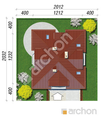Проєкт будинку ARCHON+ Будинок в тим'яні 3 (П) вер. 2 Ситуація