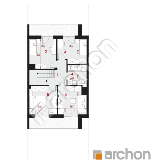 Проект будинку ARCHON+ Будинок в клематисах 28 (С) План мансандри