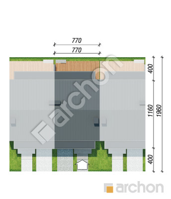 Проєкт будинку ARCHON+ Будинок в клематисах 28 (С) Ситуація