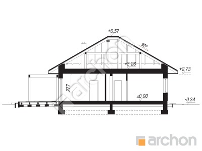 Проєкт будинку ARCHON+ Будинок в сантолінах 6 Розріз будинку