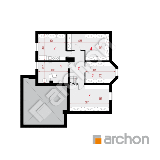 Проект будинку ARCHON+ Будинок в зефірантесі (Г2П) План підвалу