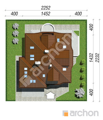Проект дома ARCHON+ Дом в зефирантесе (Г2П)  Ситуація