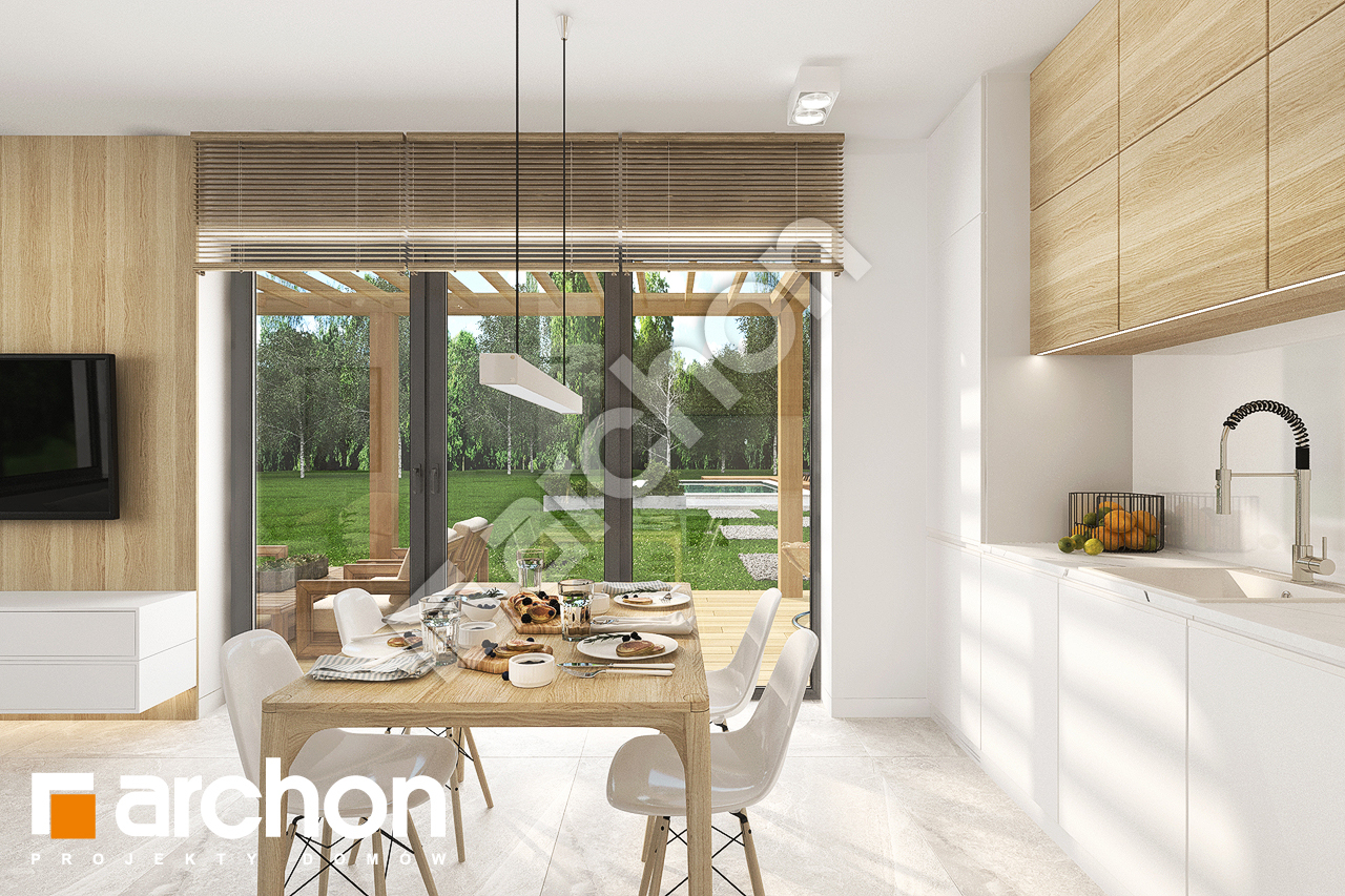 Проект будинку ARCHON+ Будинок в коручках 7 візуалізація кухні 1 від 3