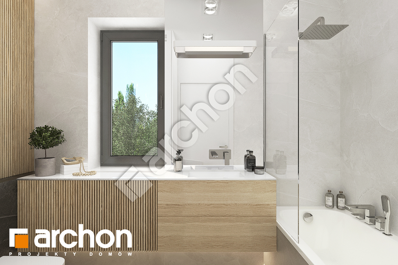 Проект будинку ARCHON+ Будинок в коручках 7 візуалізація ванни (візуалізація 3 від 1)