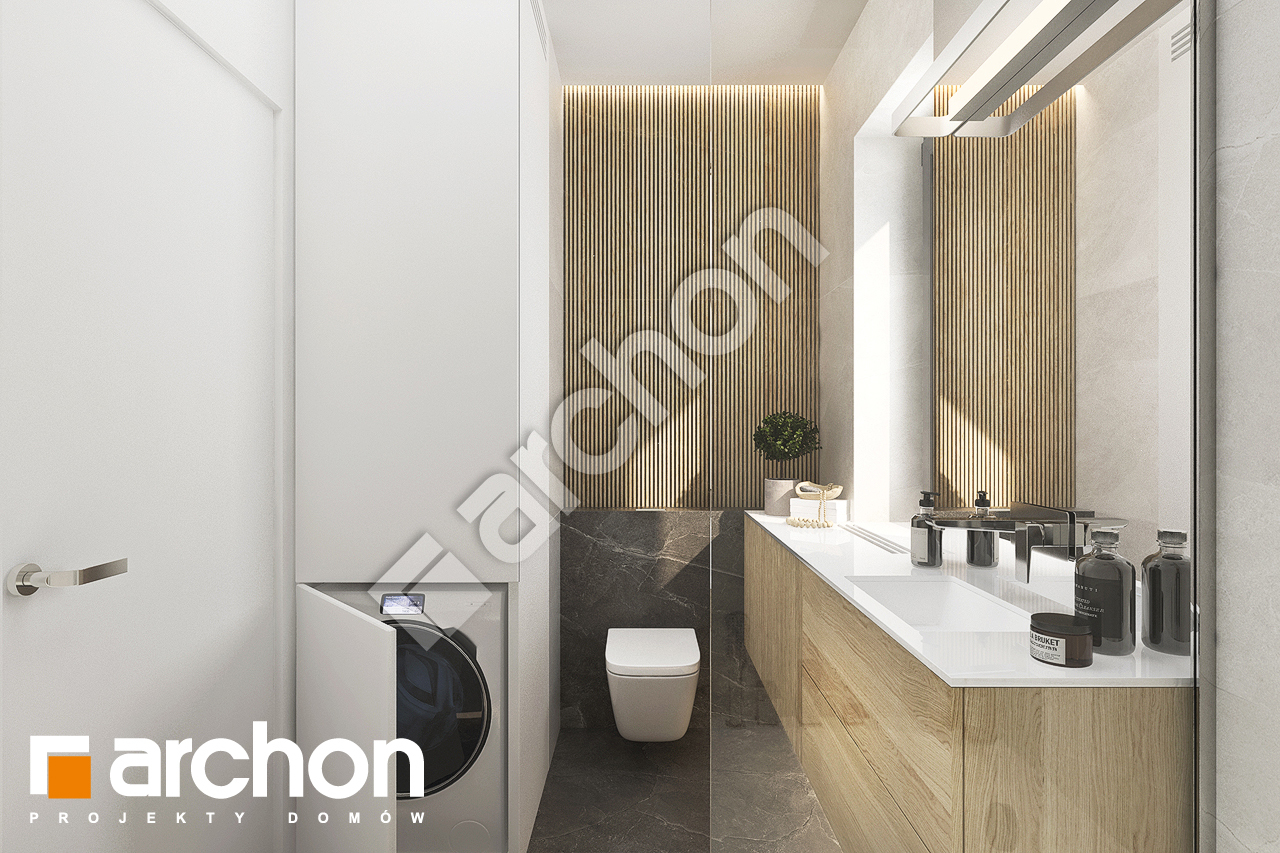 Проект будинку ARCHON+ Будинок в коручках 7 візуалізація ванни (візуалізація 3 від 2)