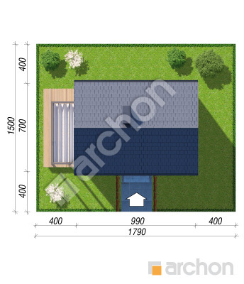 Проект дома ARCHON+ Дом в коручках 7 Ситуація