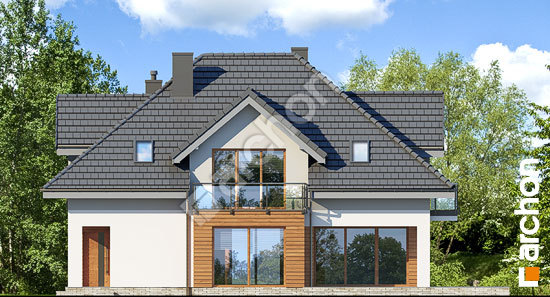 Боковой фасад Дом в березах