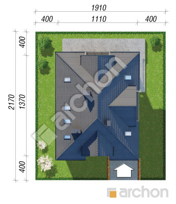 Проект дома ARCHON+ Дом в березах Ситуація
