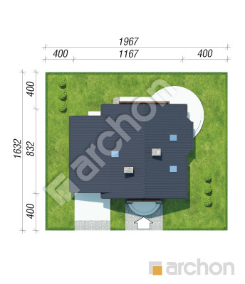Проєкт будинку ARCHON+ Будинок у винограді (Г) вер.3 Ситуація