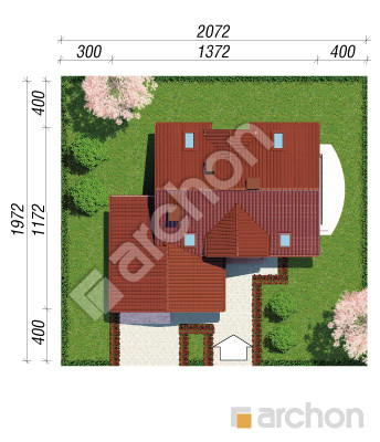 Проект дома ARCHON+ Дом в кориандре 2 (Г) вер.2 Ситуація