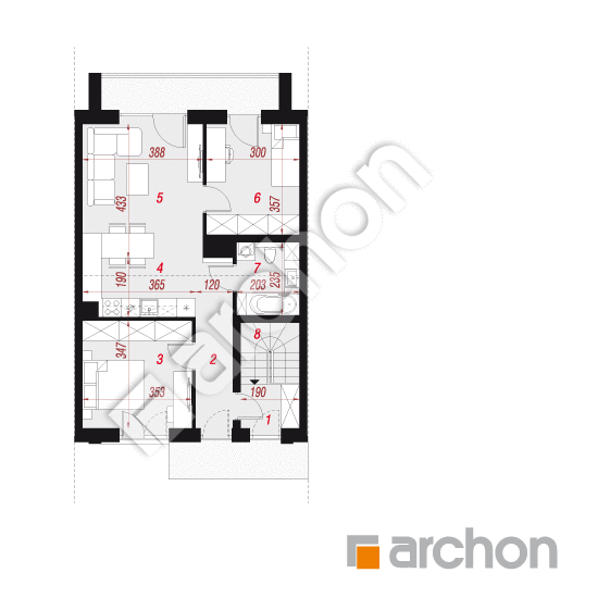 Проєкт будинку ARCHON+ Будинок при тракті 2 (Р2СА) вер.2 План мансандри