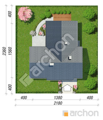 Проєкт будинку ARCHON+ Будинок в галах Ситуація