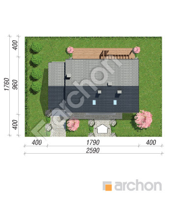 Проект дома ARCHON+ Дом в овсянницах 2 (Г) Ситуація
