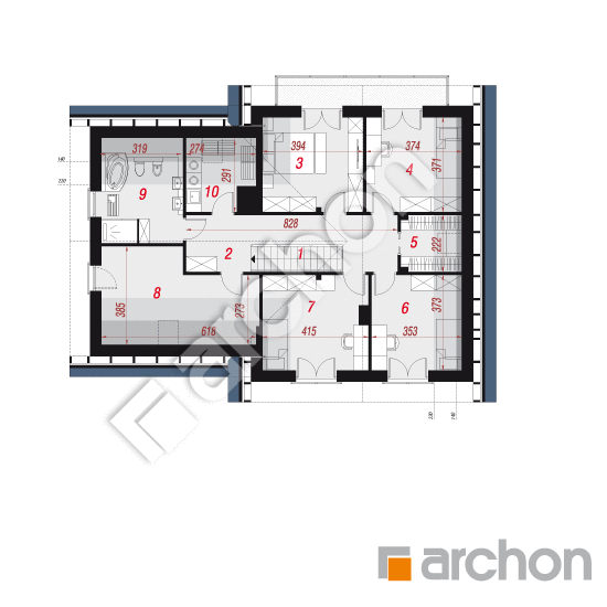 Проект дома ARCHON+ Дом в орлишках (Г2П) План мансандри