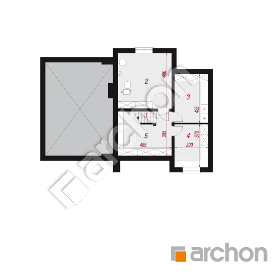 Проект будинку ARCHON+ Будинок в орлішках (Г2П) План підвалу