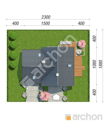 Проєкт будинку ARCHON+ Будинок в орлішках (Г2П) Ситуація