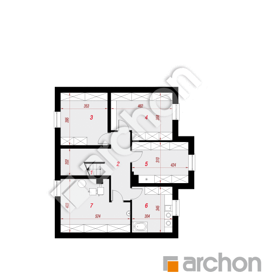 Проект будинку ARCHON+ Будинок в багрянику (П) План підвалу