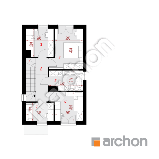 Проект будинку ARCHON+ Будинок в рівіях 14 План мансандри