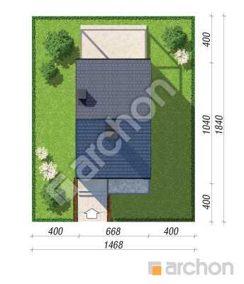 Проєкт будинку ARCHON+ Будинок в рівіях 14 Ситуація