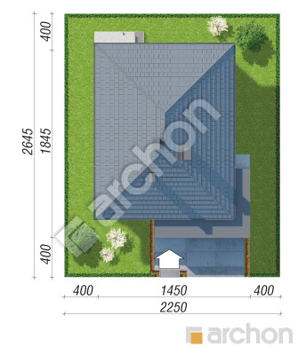 Проект дома ARCHON+ Дом в хакетиях 4 (Г2) Ситуація