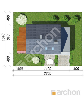 Проєкт будинку ARCHON+ Будинок в кропликах Ситуація