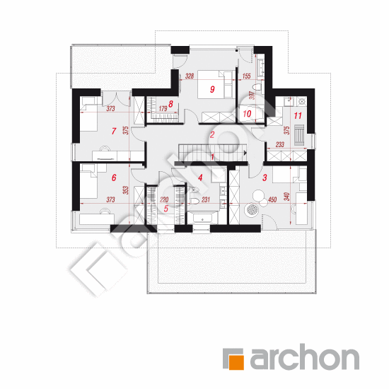 Проект будинку ARCHON+ Вілла Міранда 4 (Г2) План першого поверху