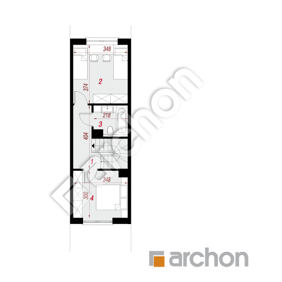 Проект будинку ARCHON+ Будинок в рео (С) План мансандри