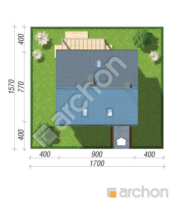 Проєкт будинку ARCHON+ Будинок в метеликах 3 Ситуація