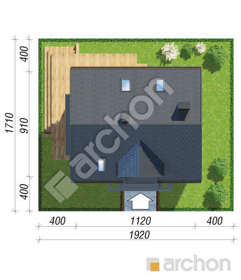 Проект дома ARCHON+ Дом в рододендронах 16 (В) Ситуація
