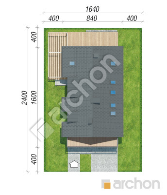 Проект дома ARCHON+ Дом в голубой жимолости Ситуація