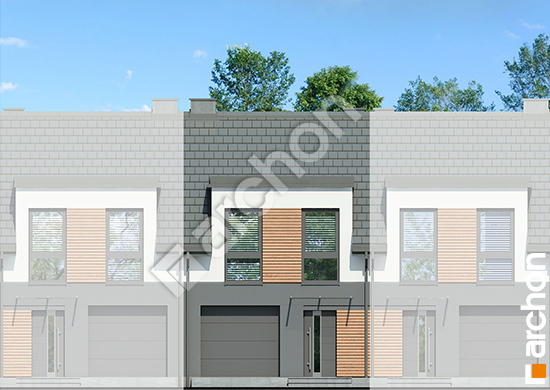 Передний фасад Дом в ривиях 16 (ГС) вер.2