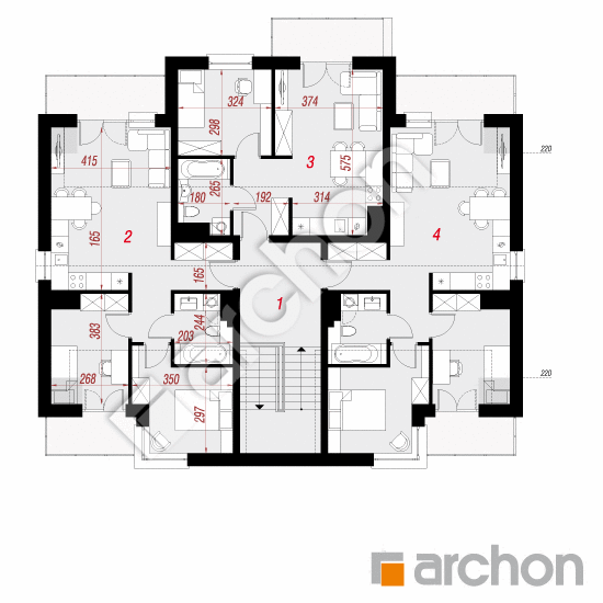 Проект будинку ARCHON+ Будинок при парку 4 План мансандри