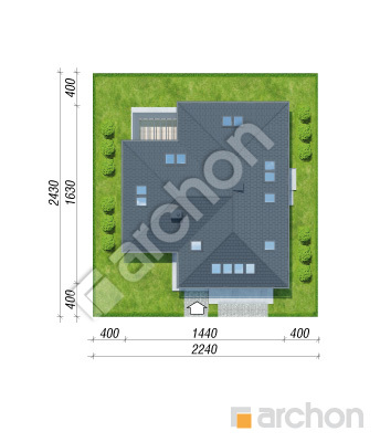 Проект дома ARCHON+ Дом в подснежниках 21 (Г2) Ситуація