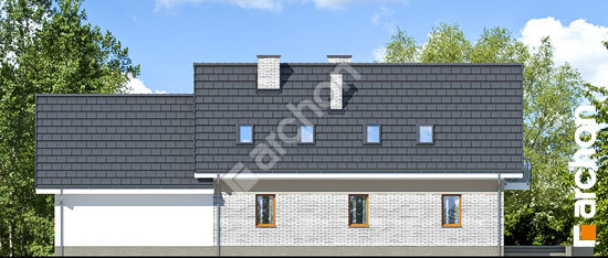 Дворовой фасад Дом в авокадо 2 (Г2Н)