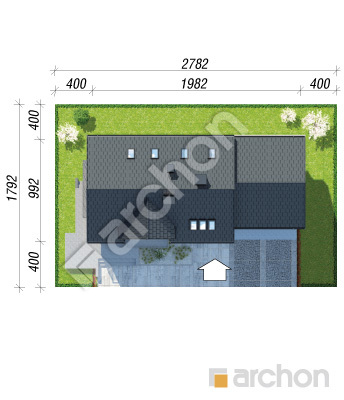 Проект дома ARCHON+ Дом в авокадо 2 (Г2Н) Ситуація