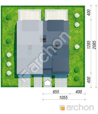 Проект дома ARCHON+ Дом под гинко 7 (ГБН) Ситуація